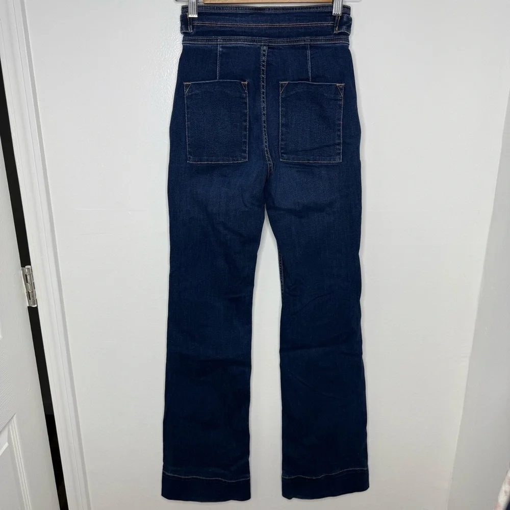CURRENT / ELLIOT Dark Wash Wide Leg Western Style Jeans
